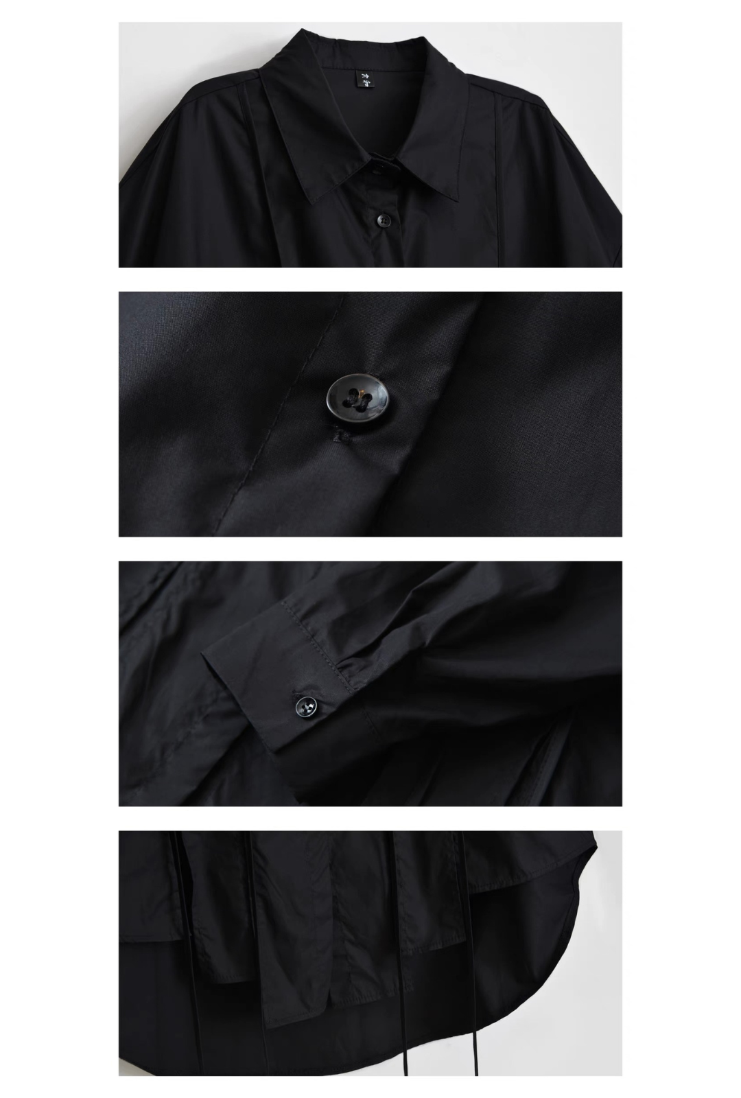 hem string cotton shirt