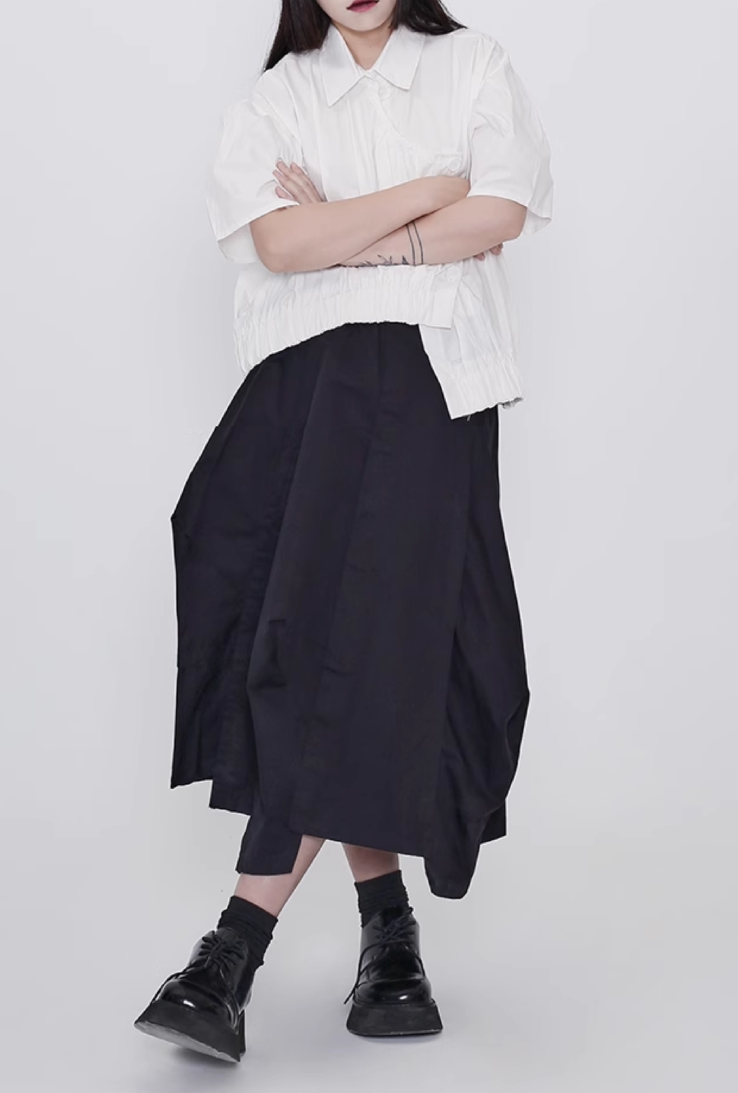 asymmetry gather shirt