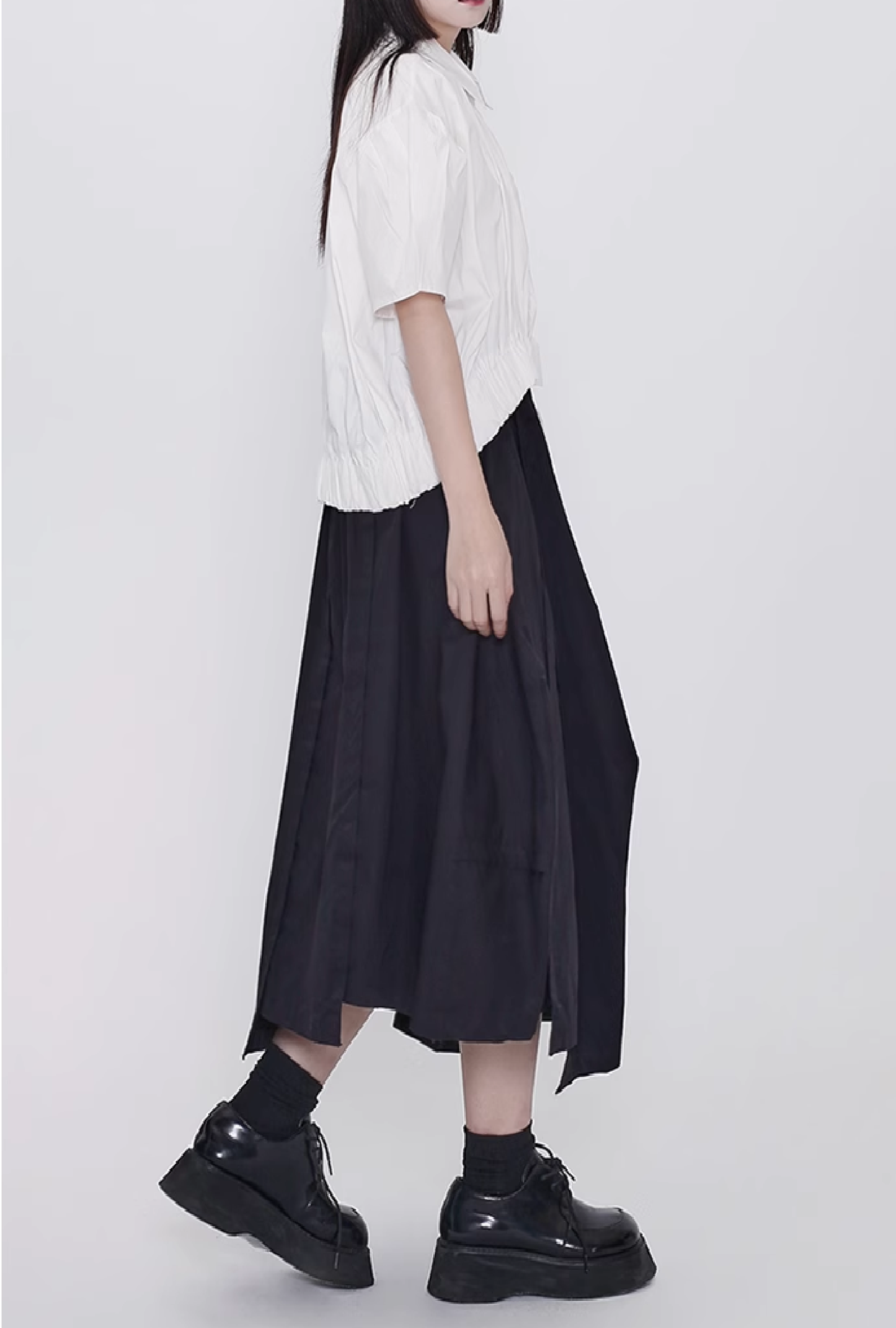 asymmetry gather shirt