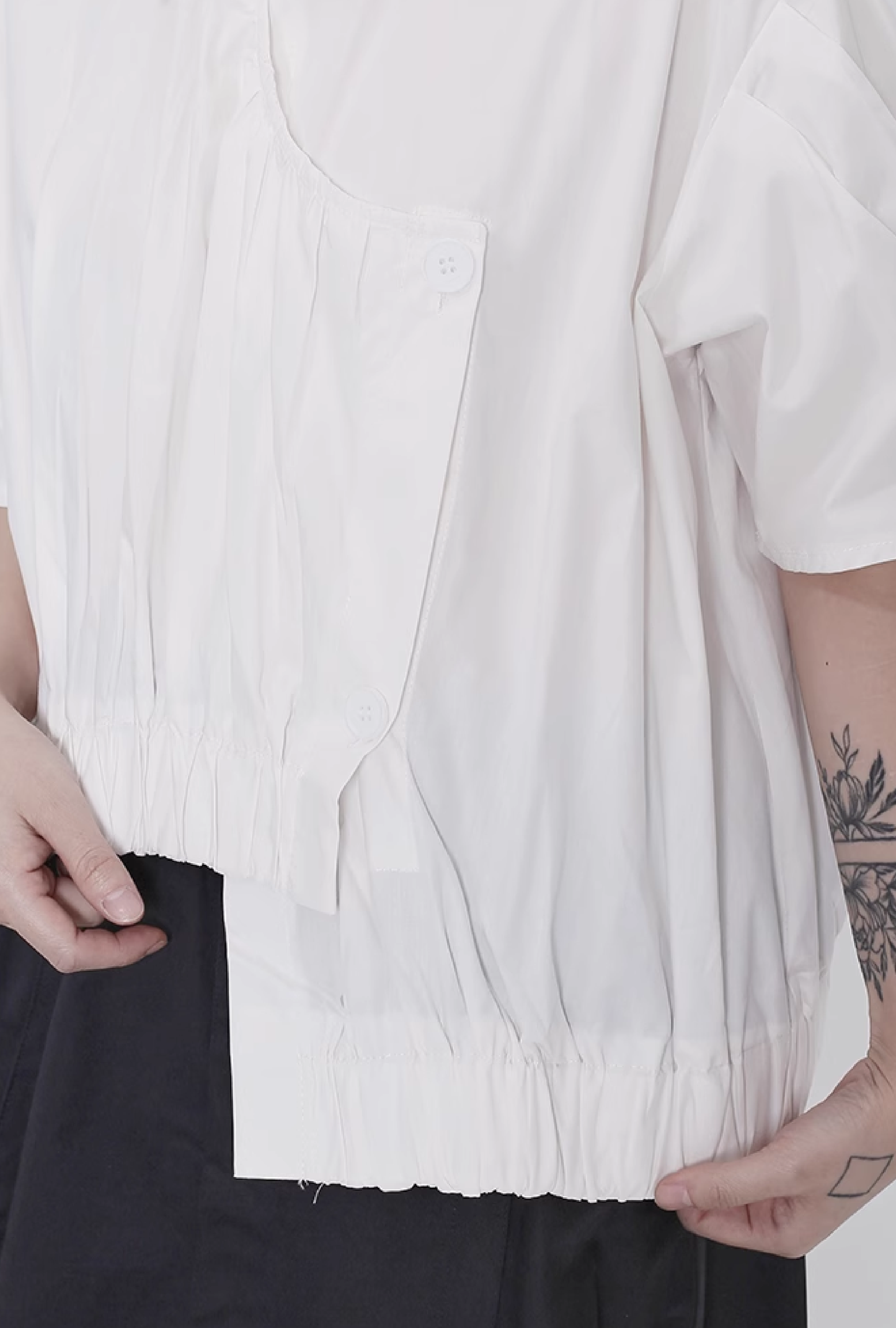 asymmetry gather shirt