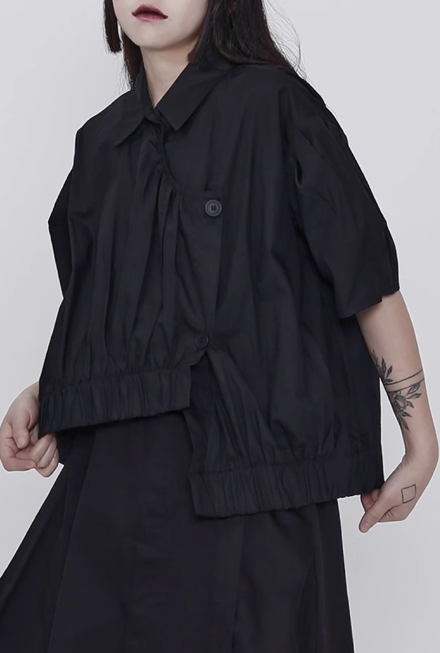 asymmetry gather shirt