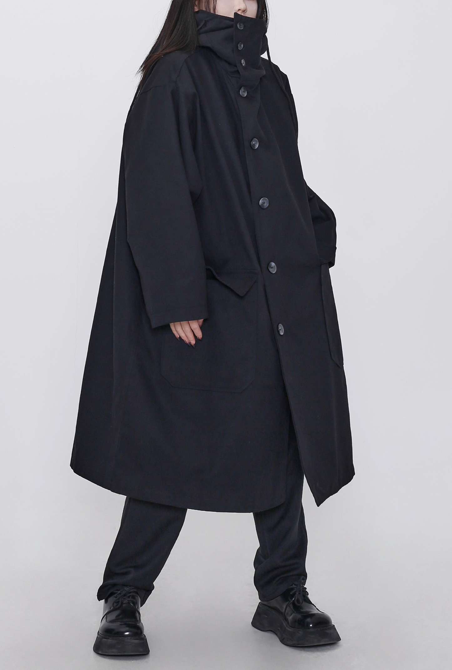 multi-hooded trench coat