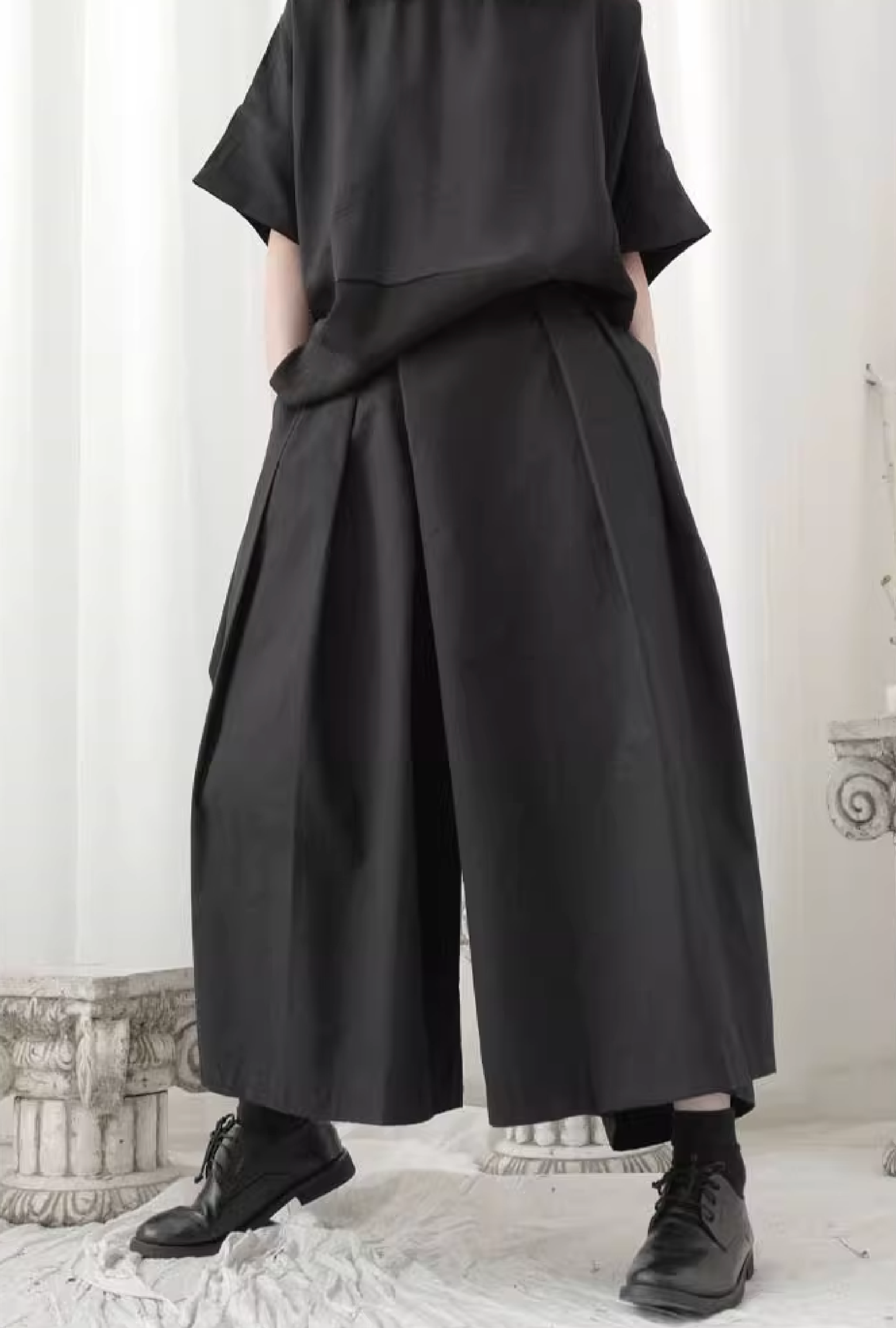 cropped culotte pants