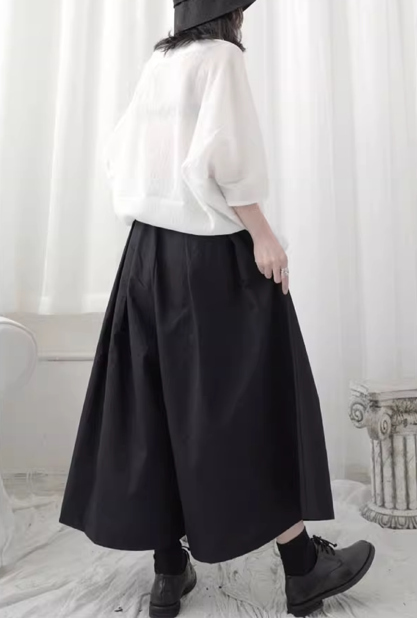 cropped culotte pants