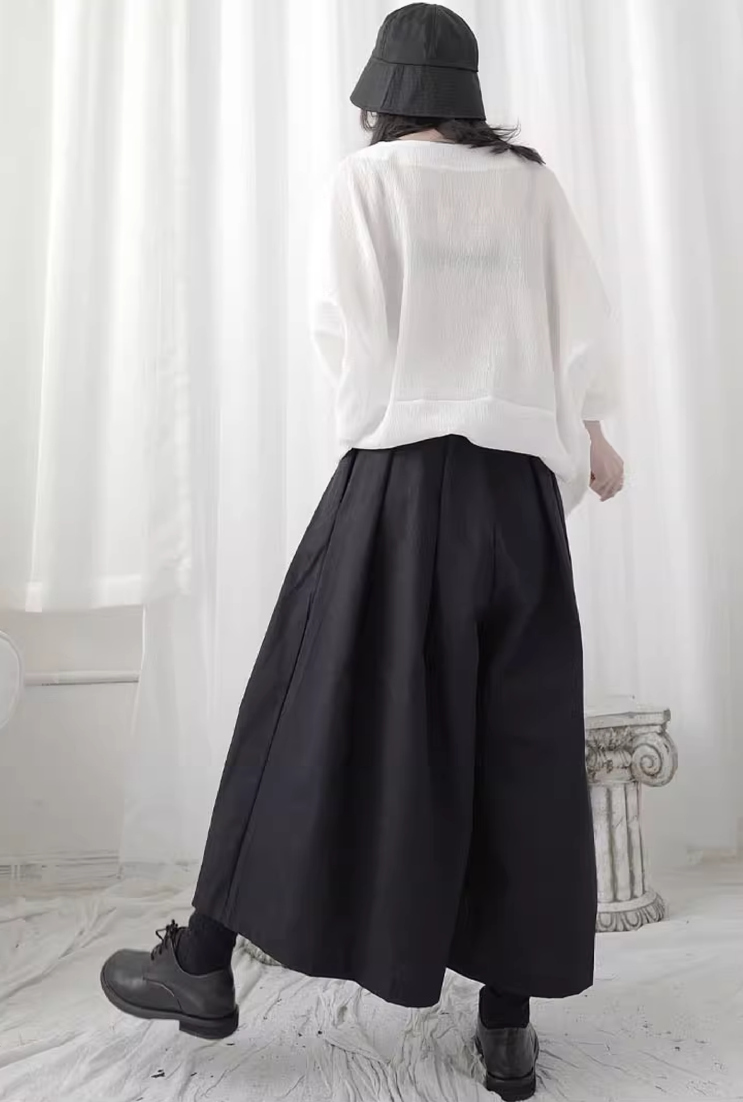 cropped culotte pants