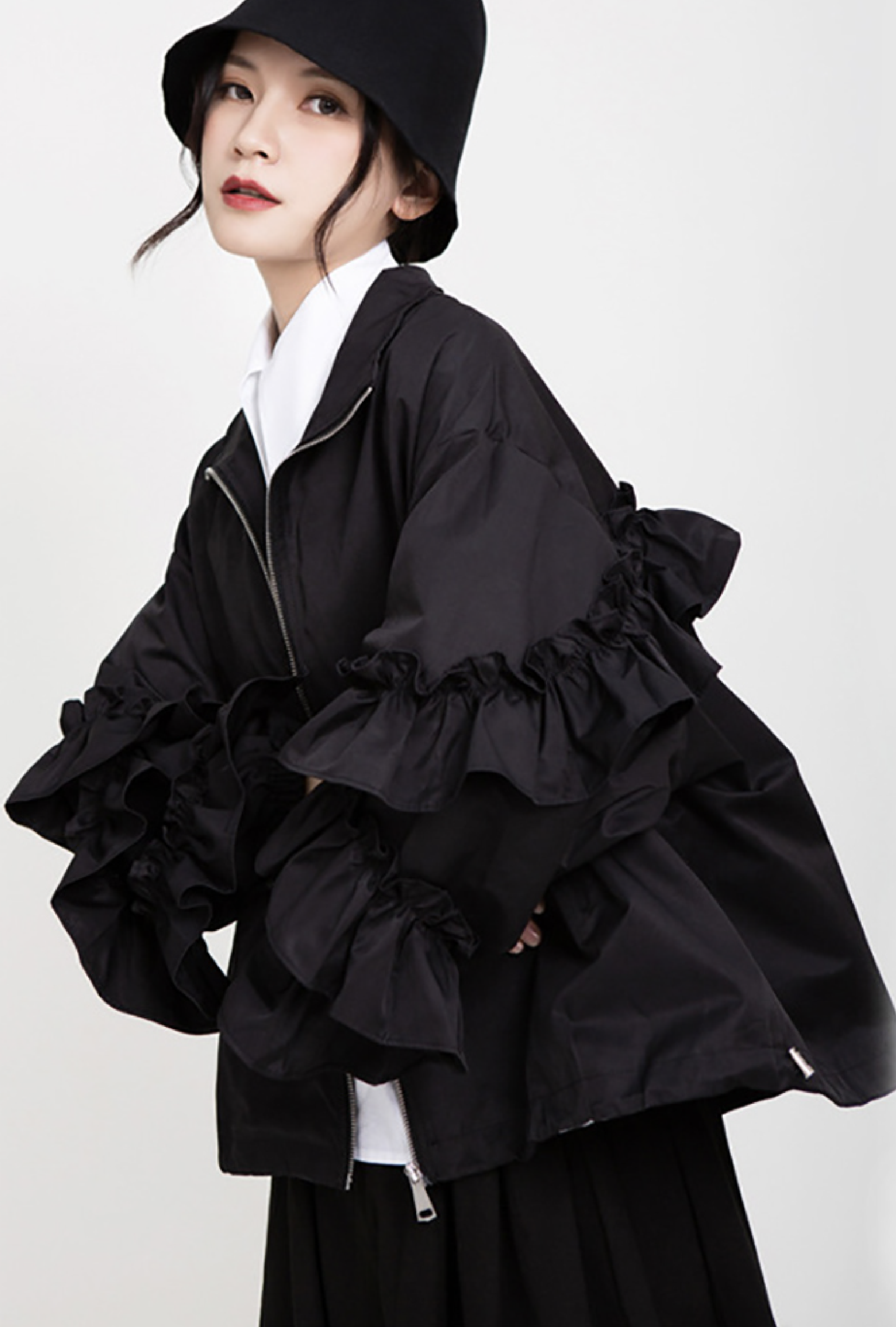 ruffle design jacket