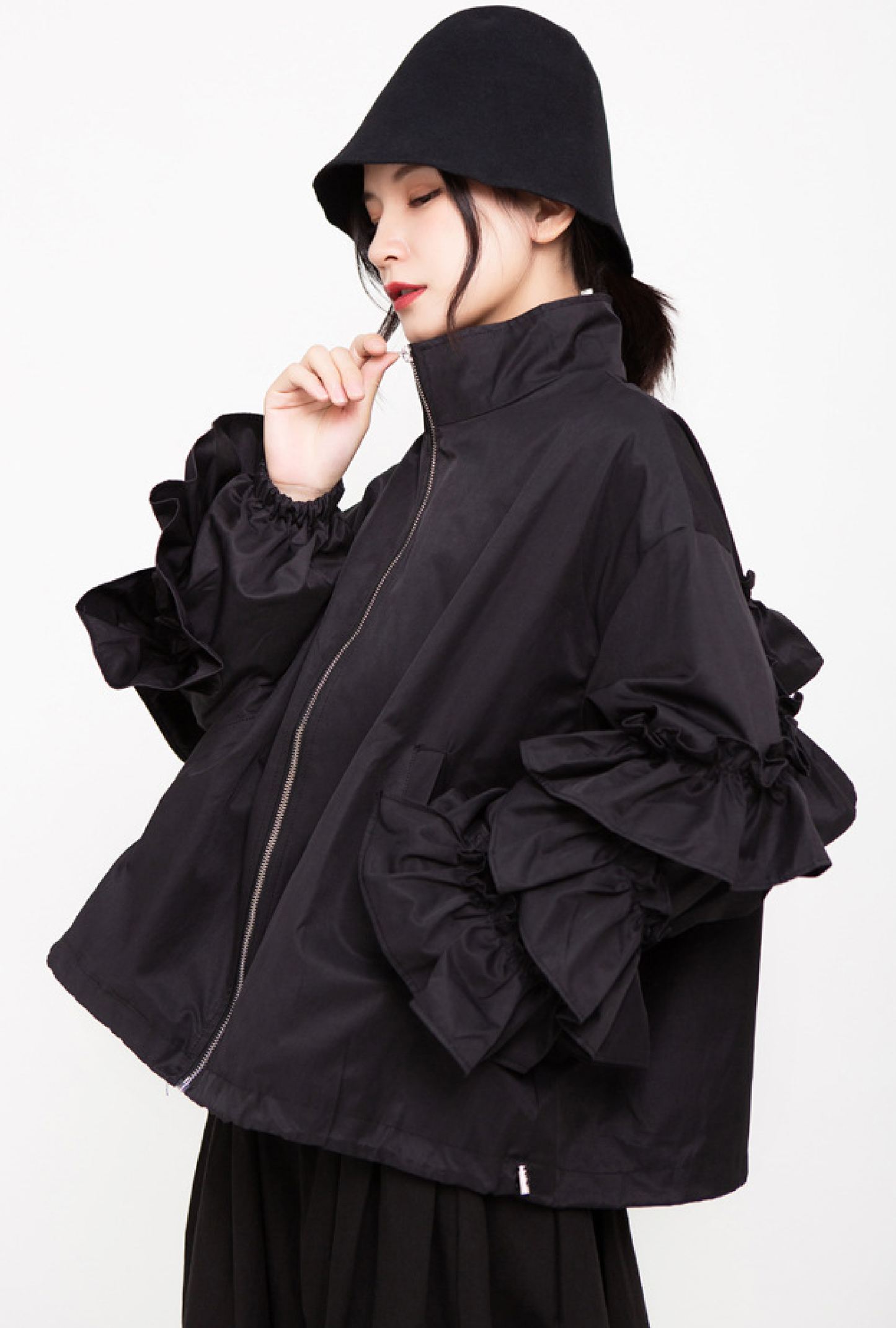 ruffle design jacket