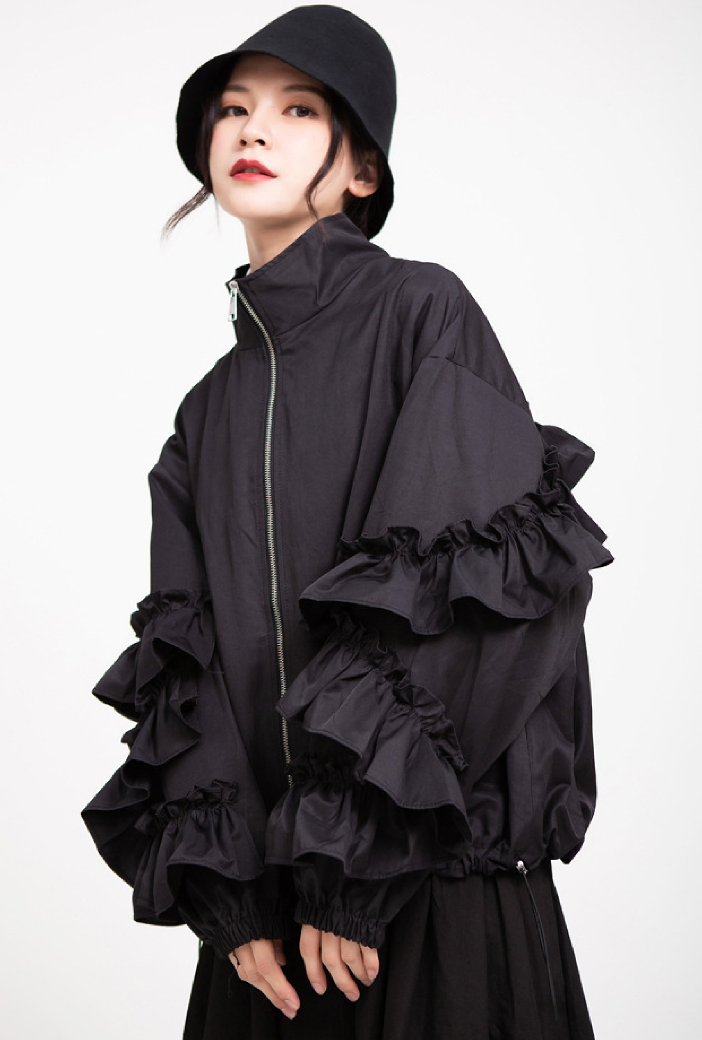 ruffle design jacket