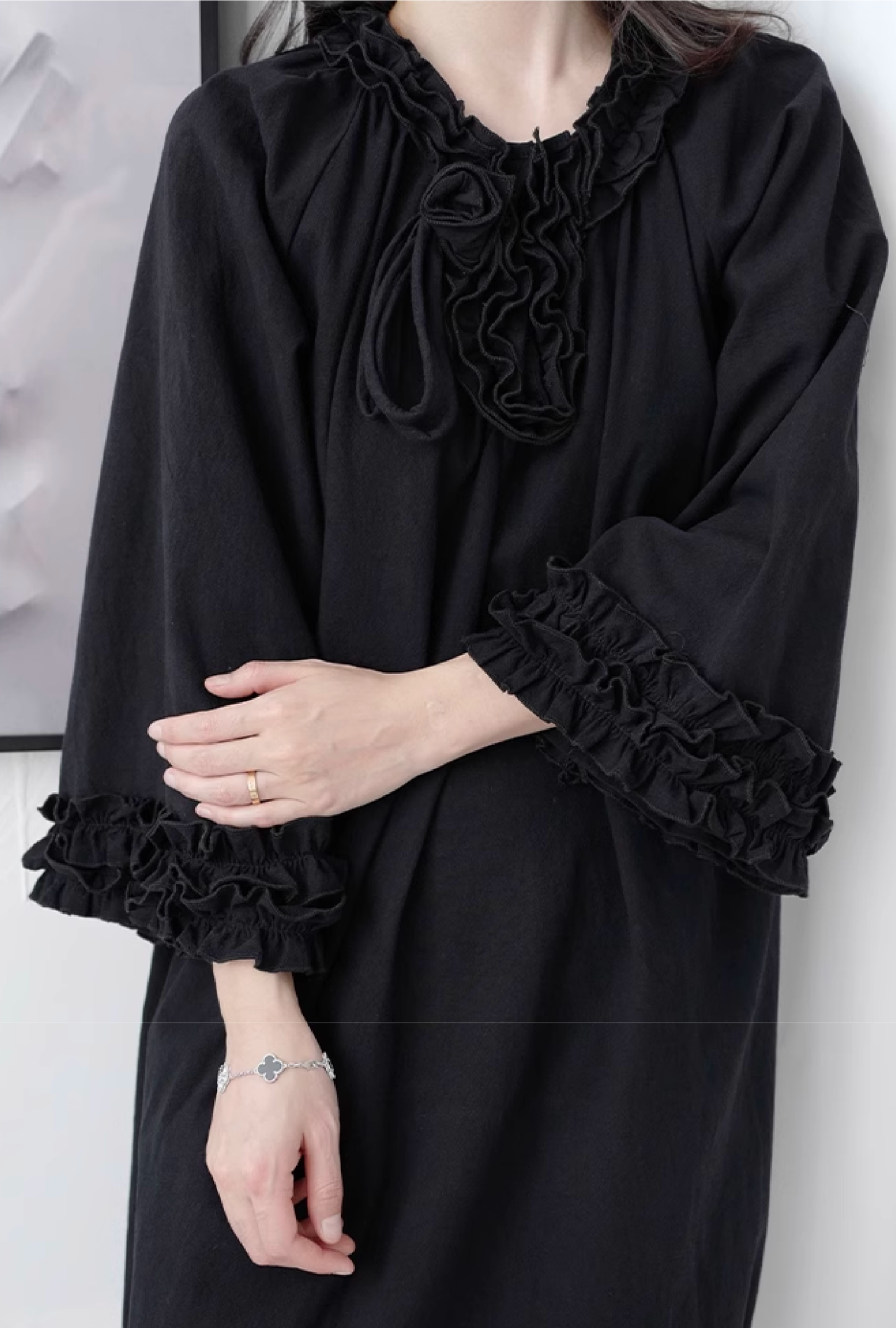 sleeve ruffles Dress