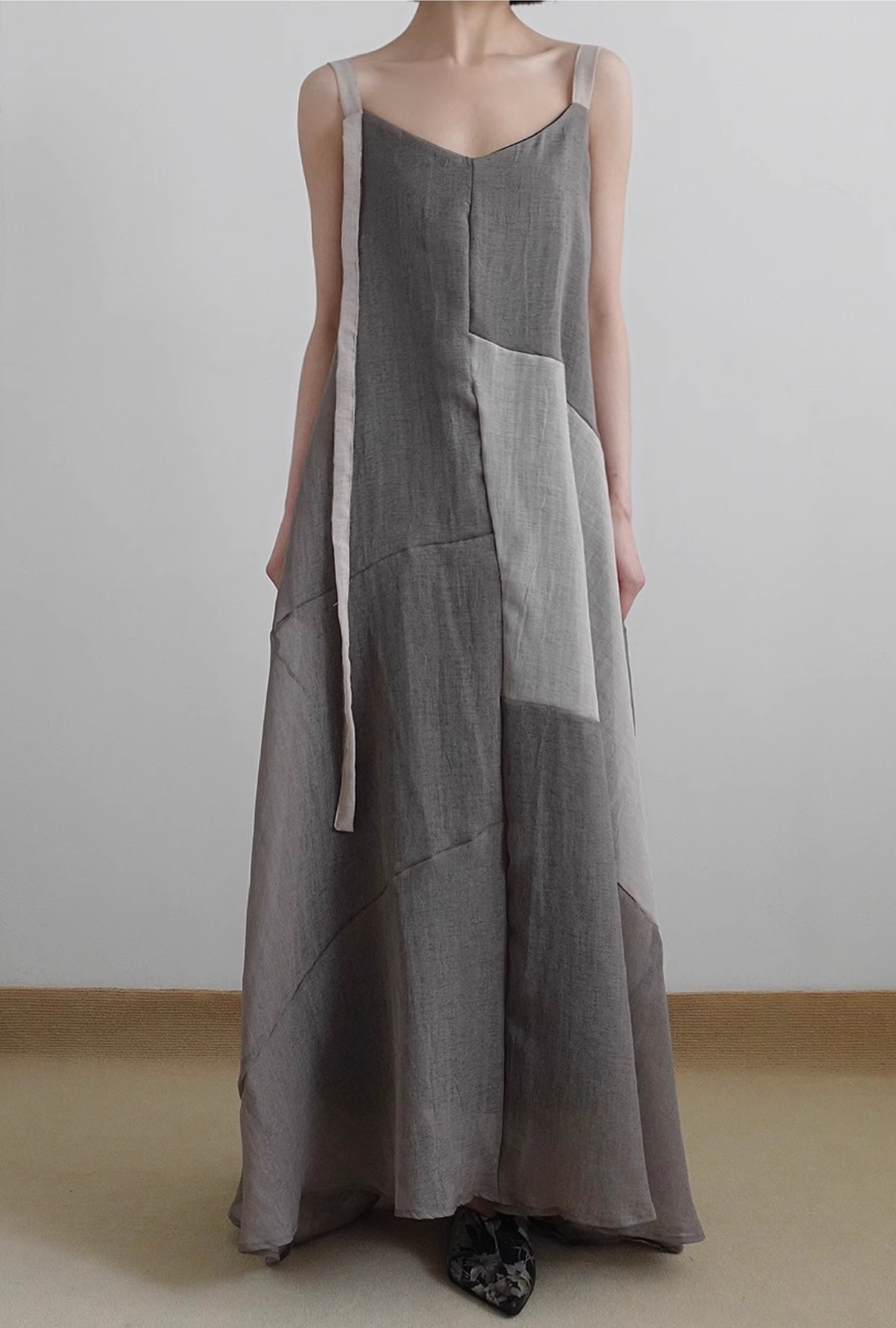 Linen asymmetry dress