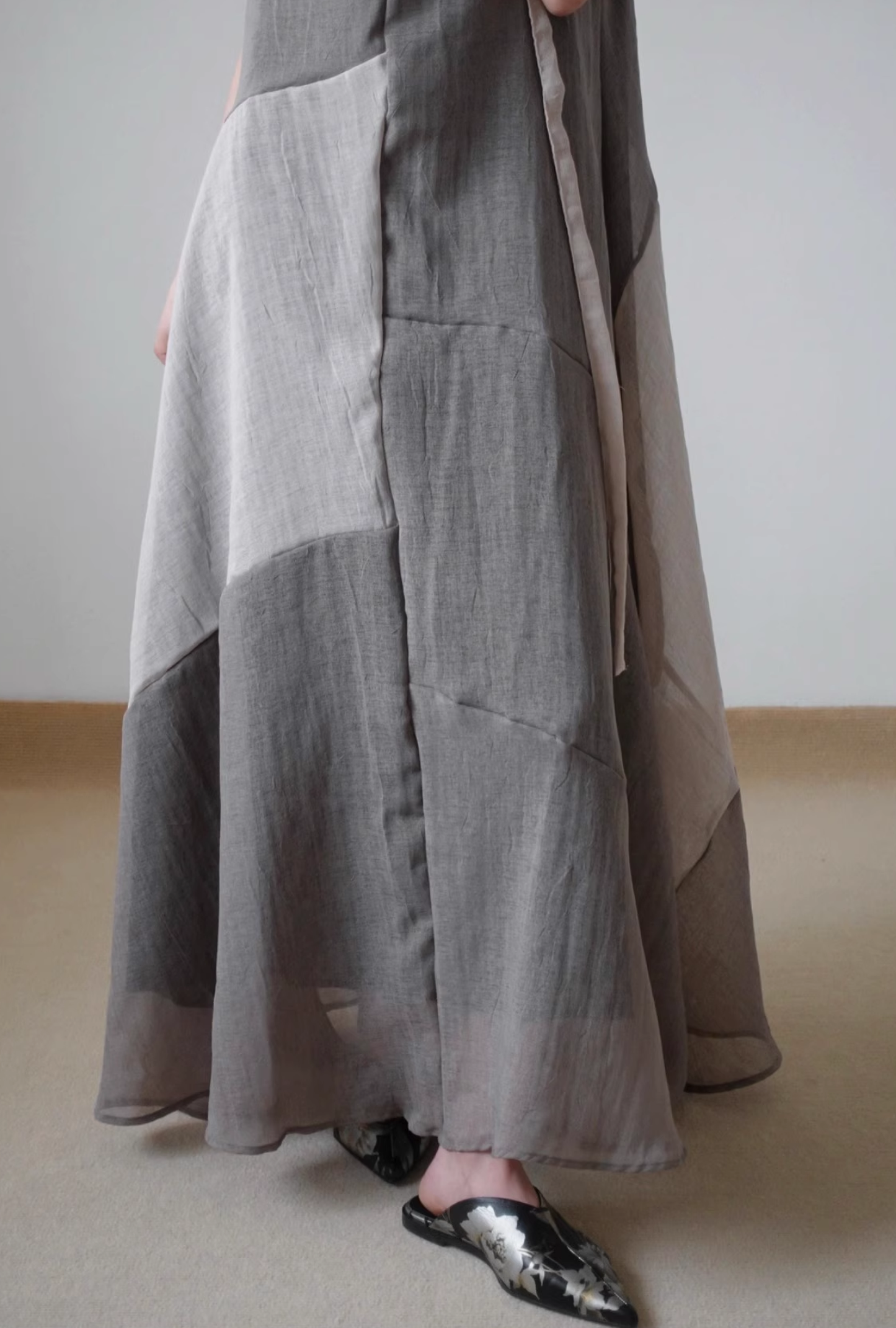 Linen asymmetry dress