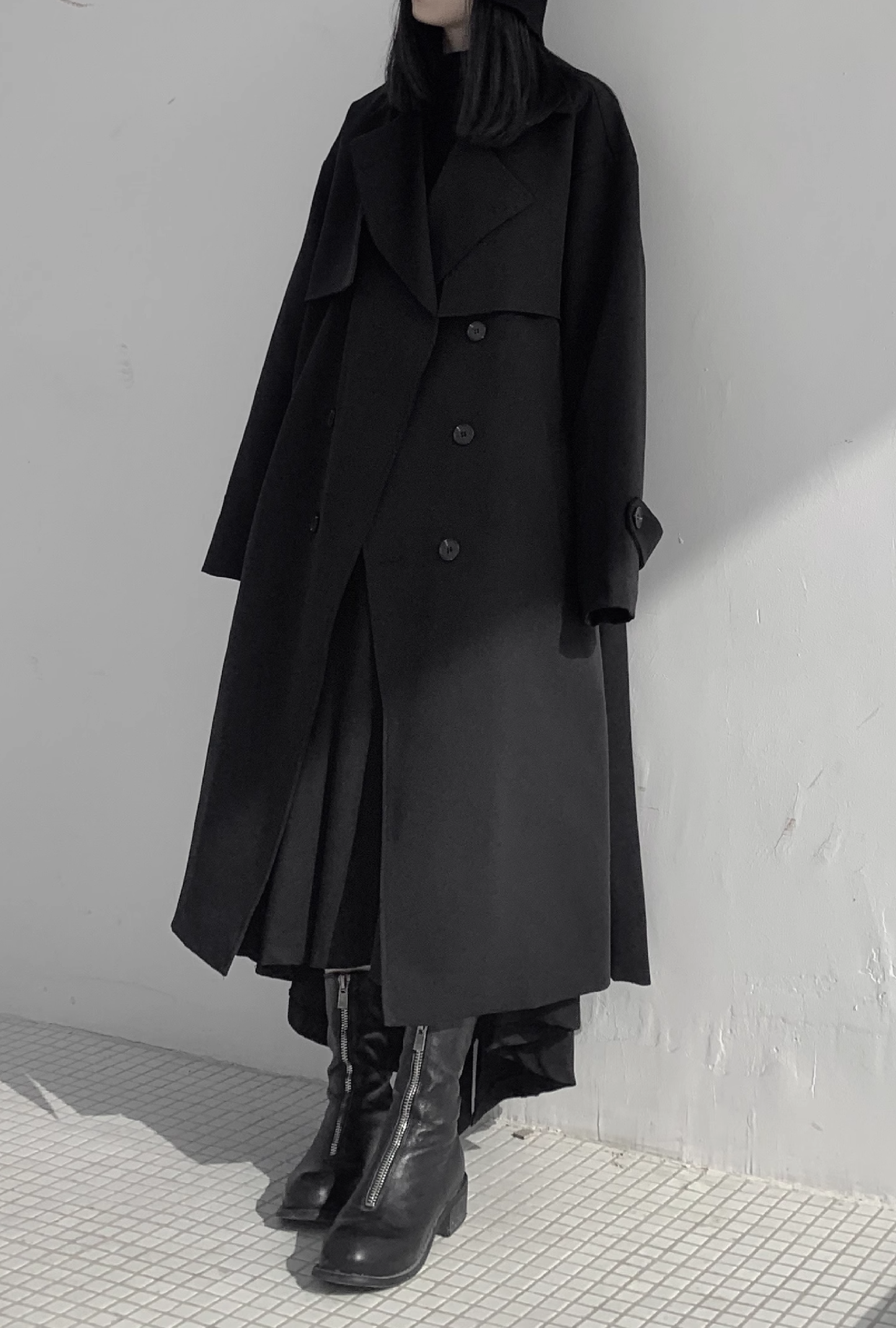 gun patch trench coat