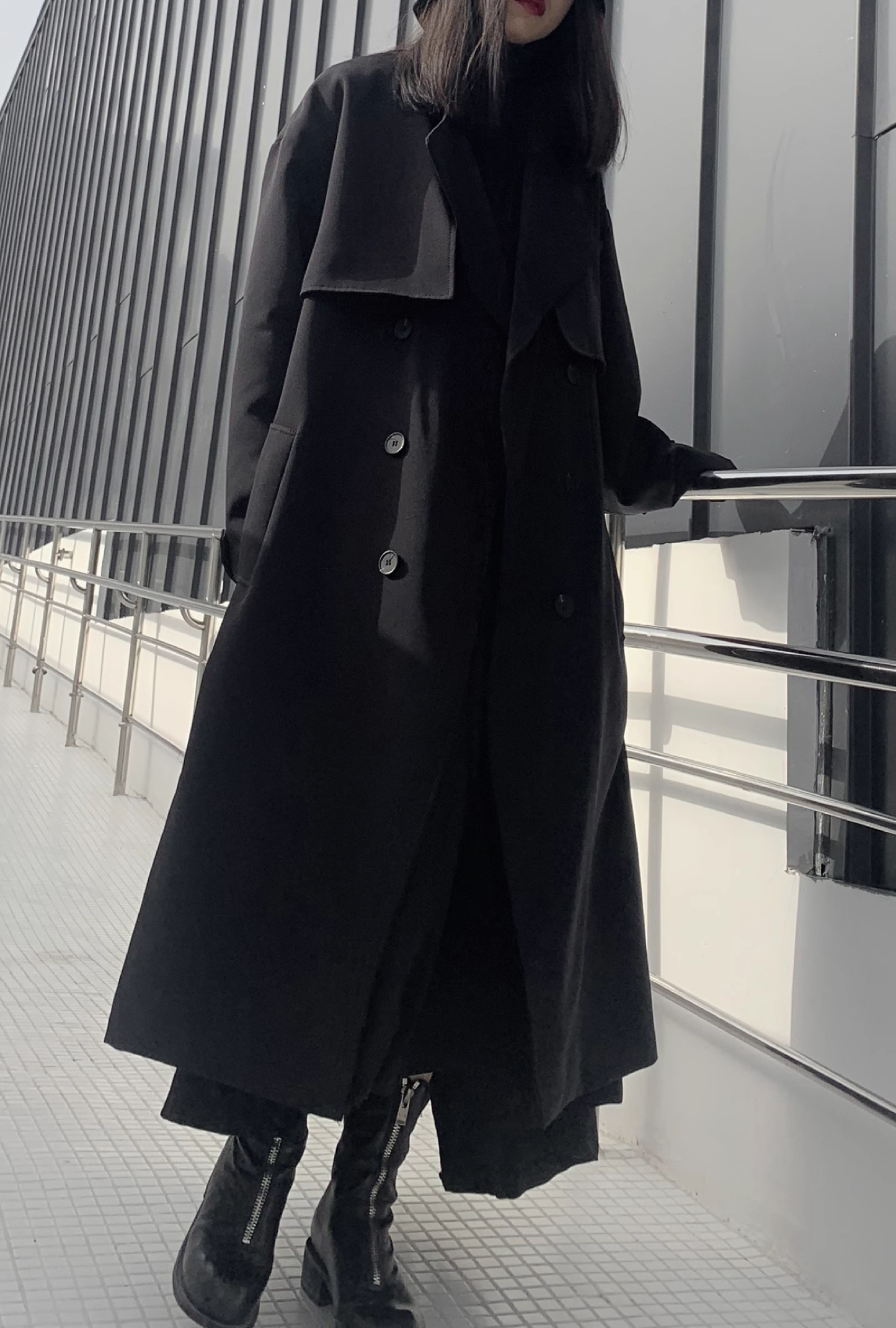 gun patch trench coat