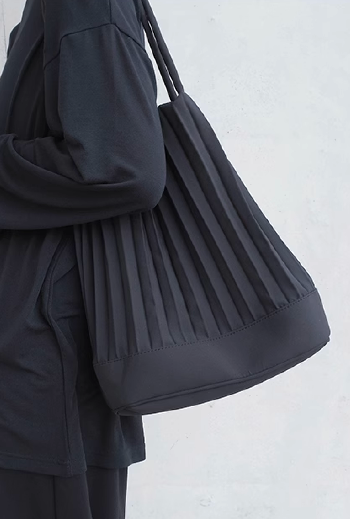 pleated bucket bag