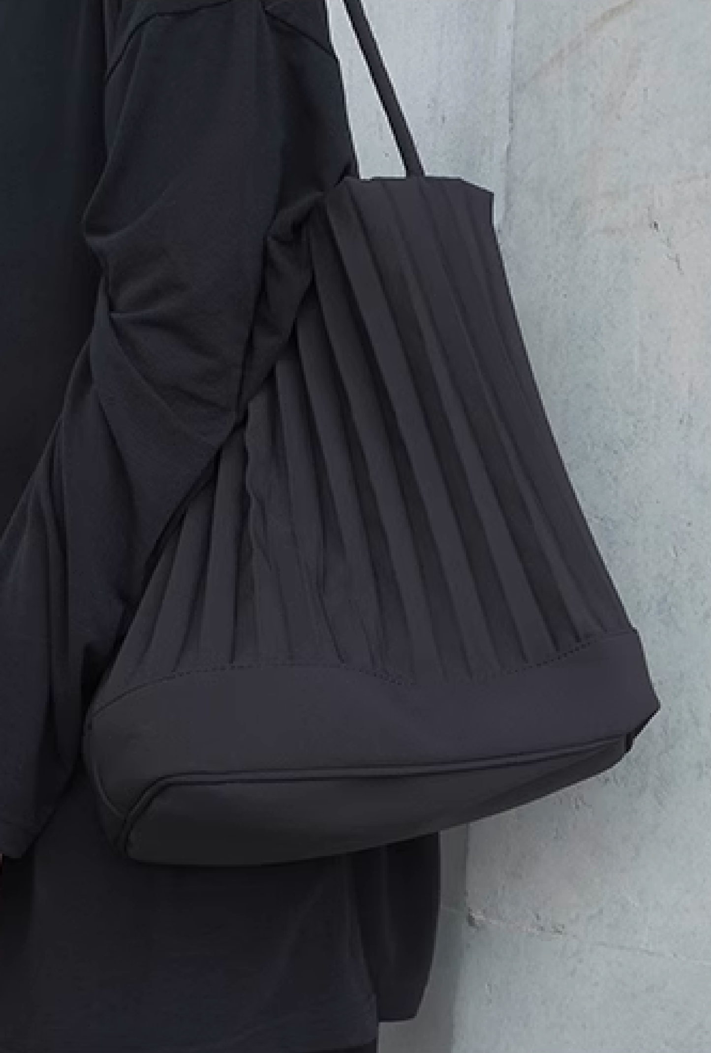 pleated bucket bag