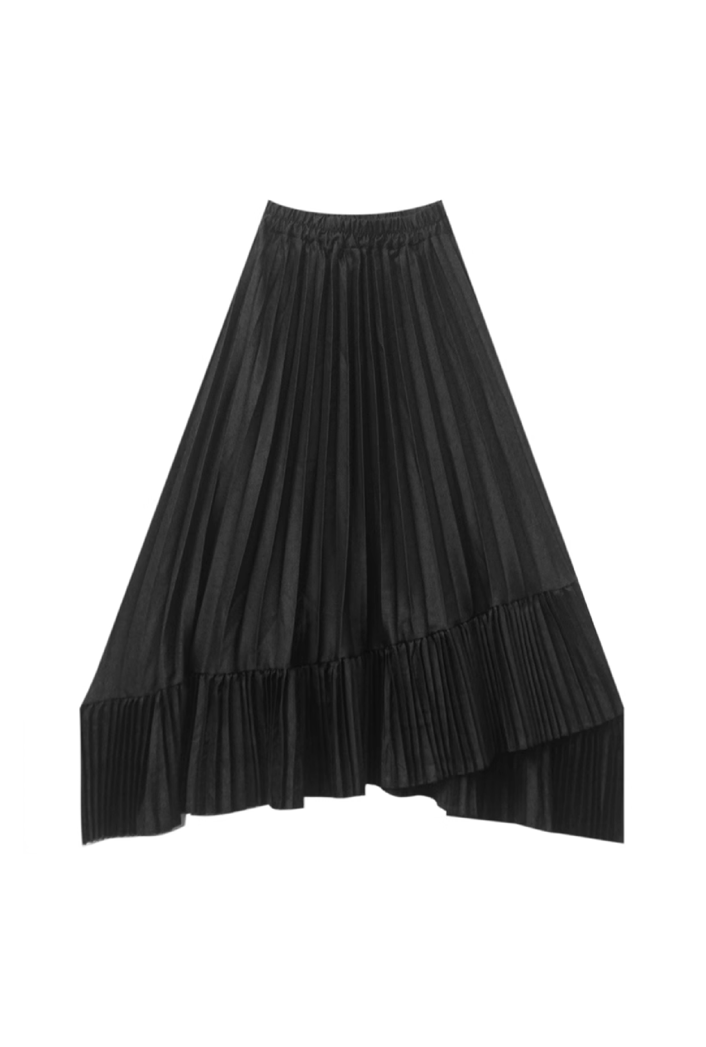 asymmetry pleats skirt