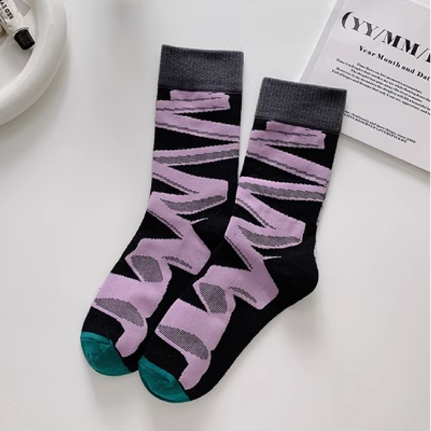 ribbon design socks