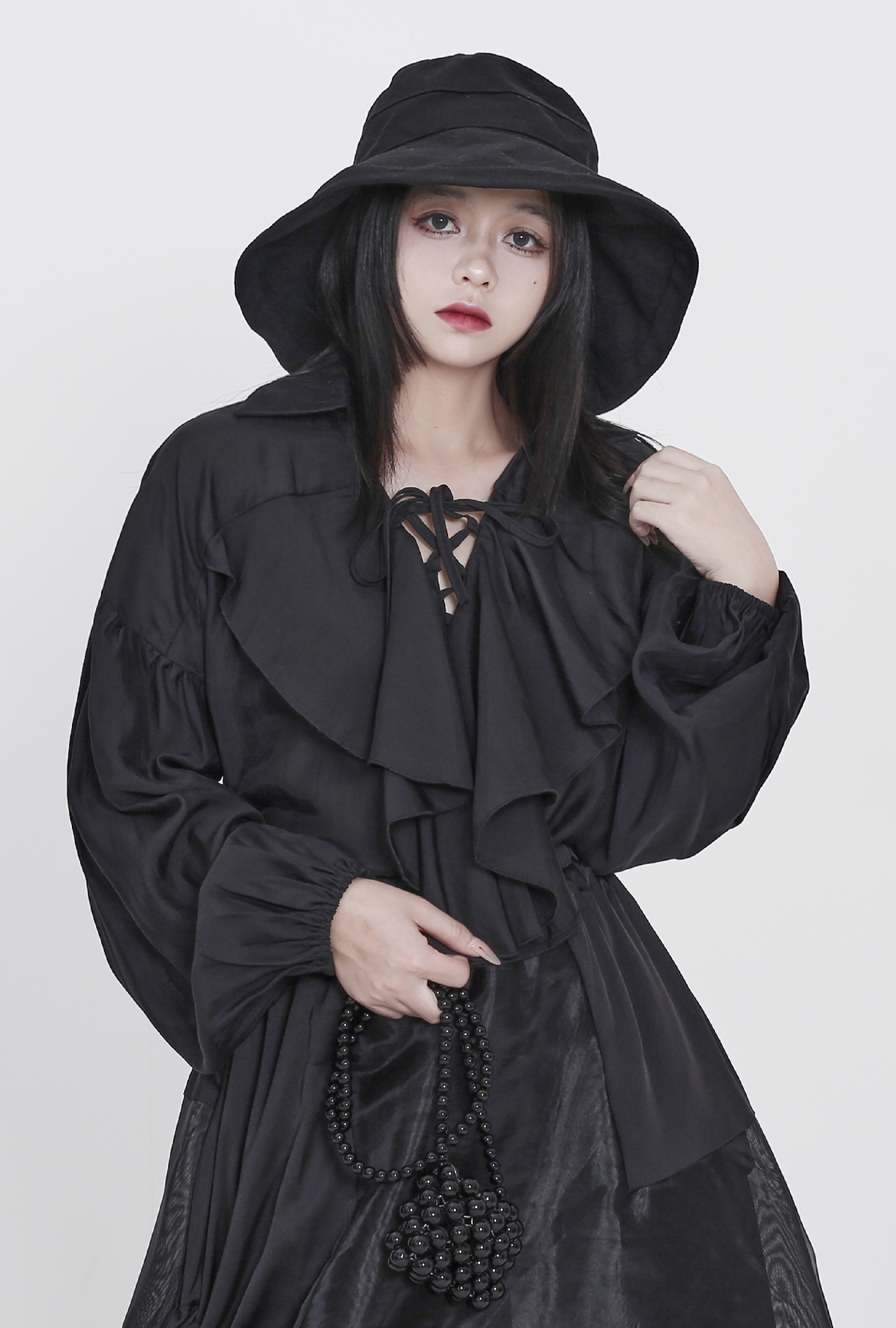 frill drape shirt