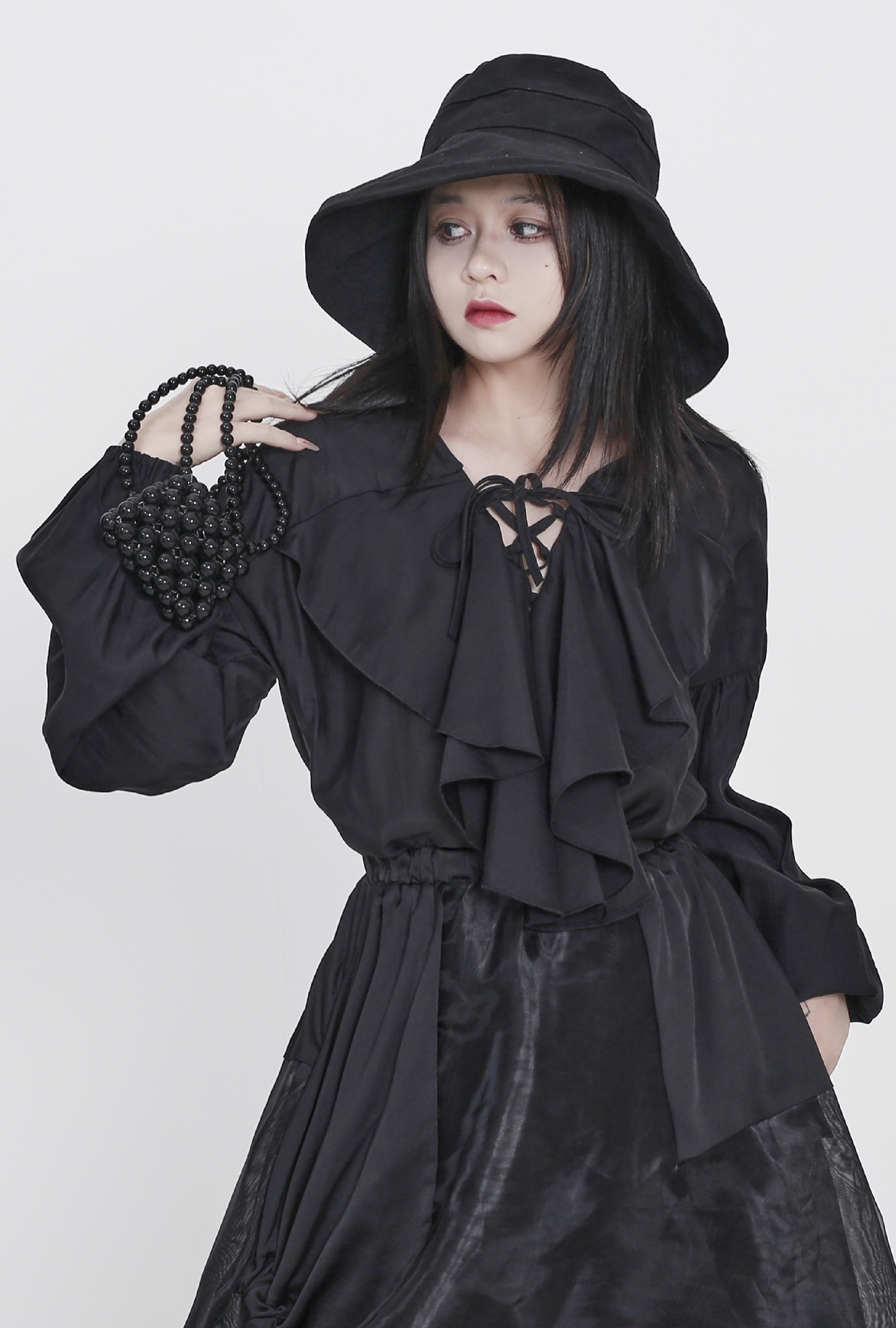 frill drape shirt