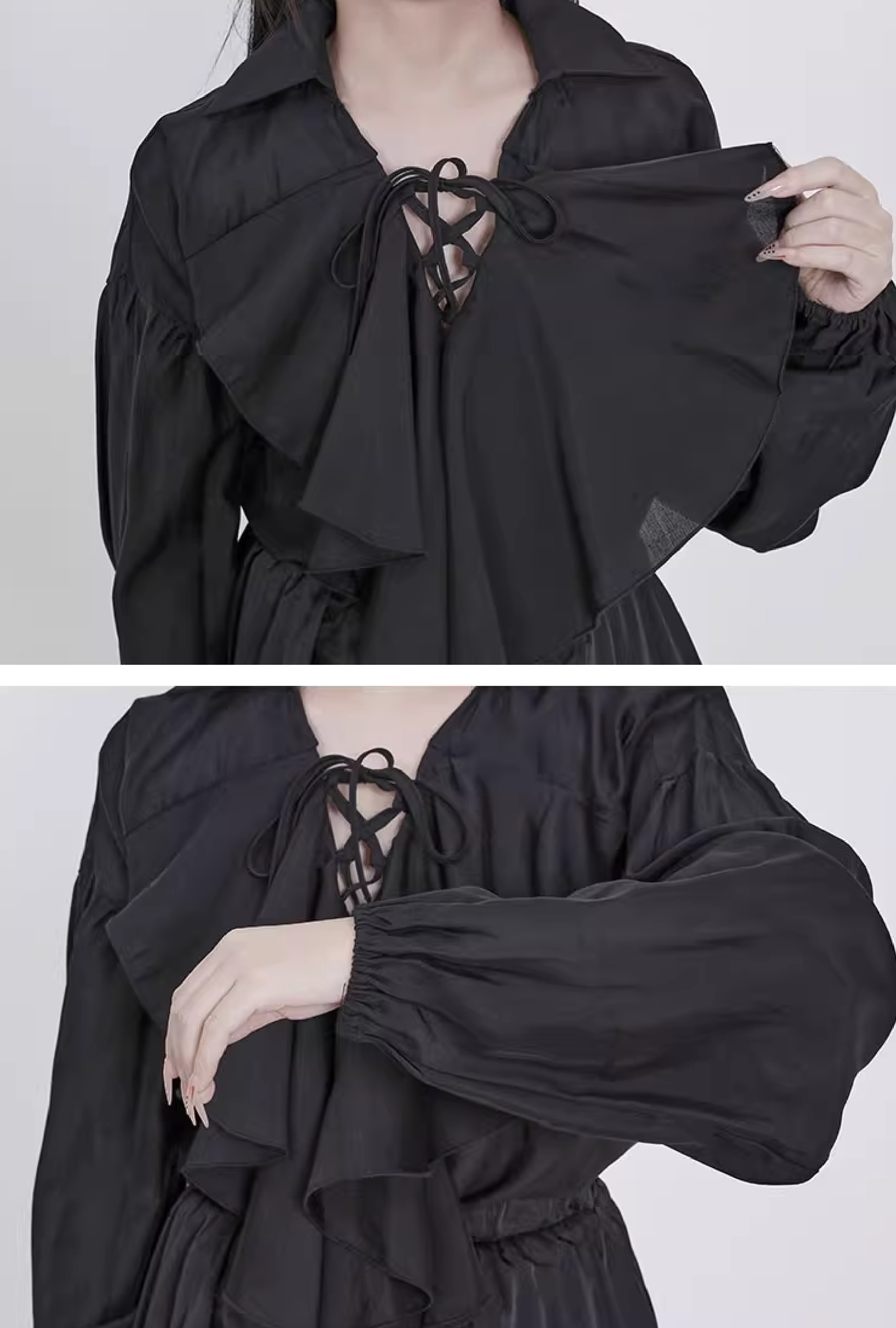 frill drape shirt