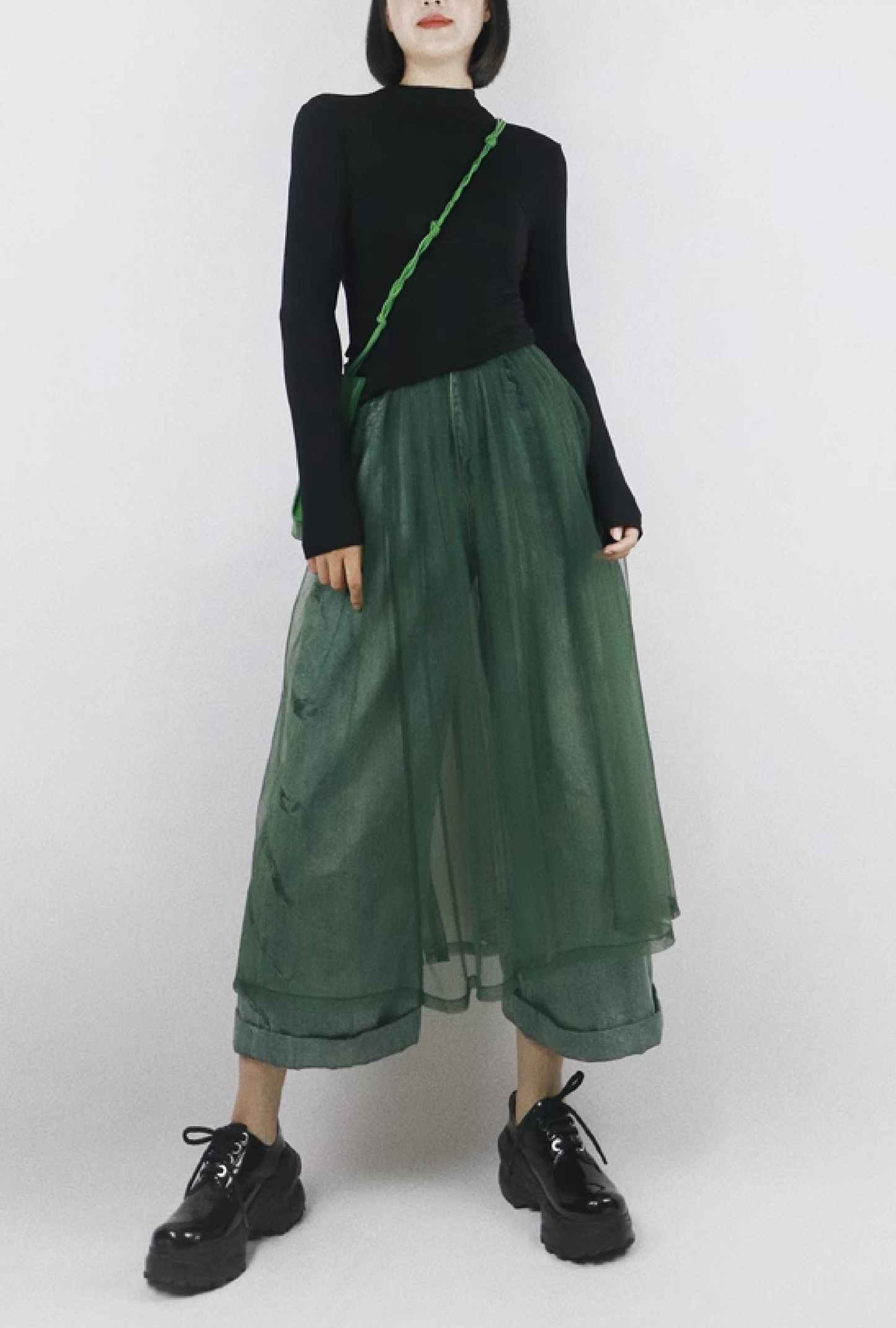 sheer long skirt