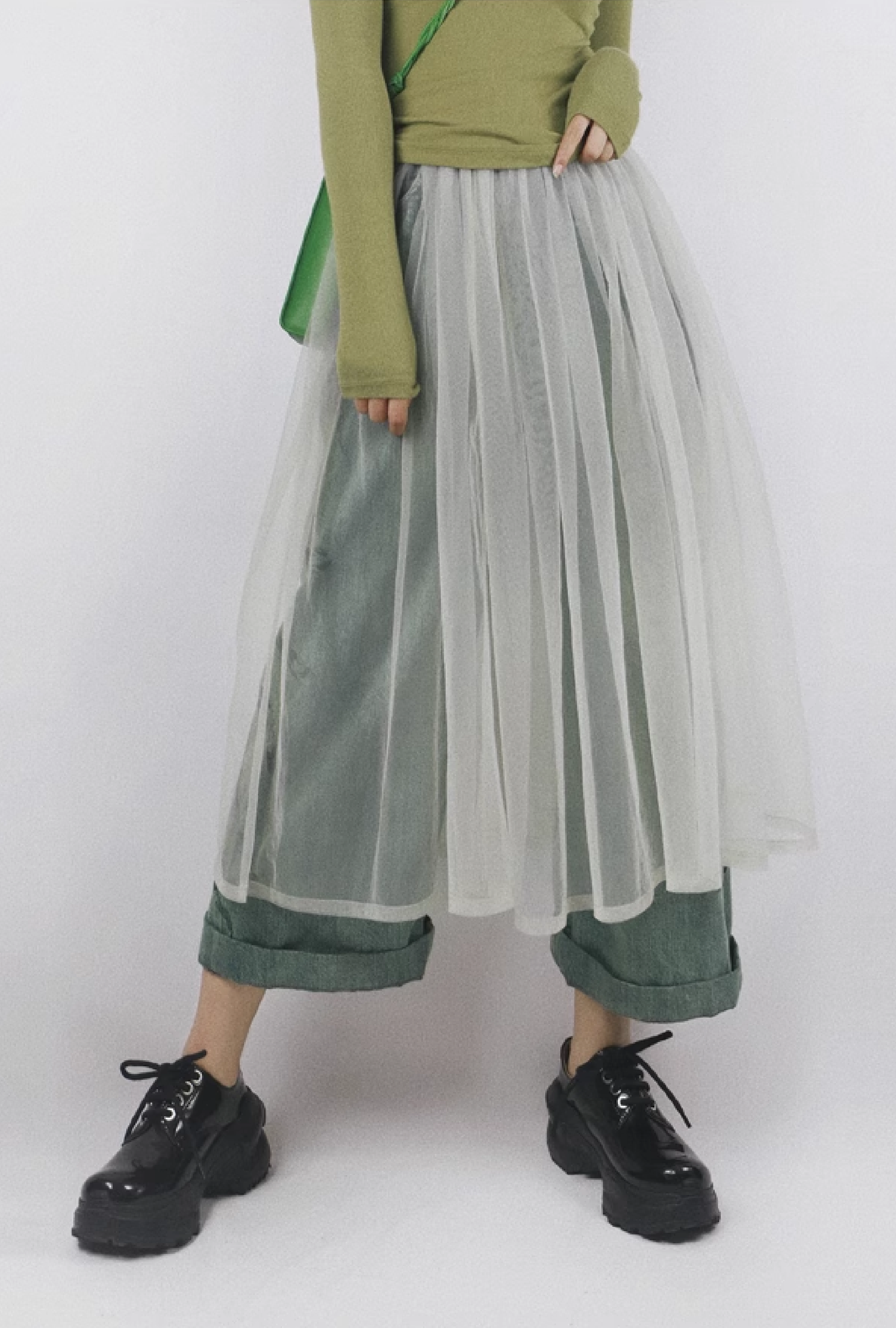 sheer long skirt