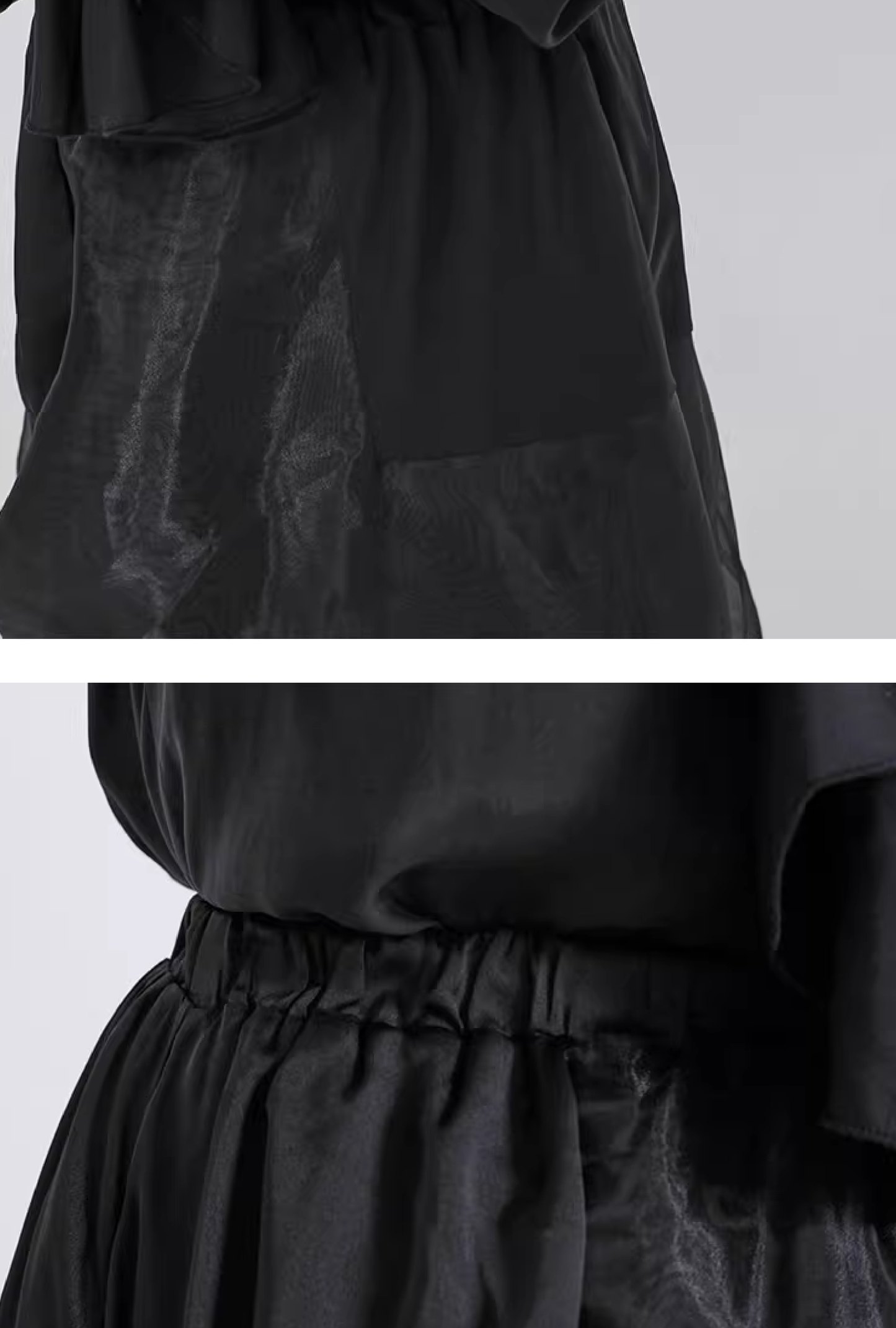 irregular sheer skirt