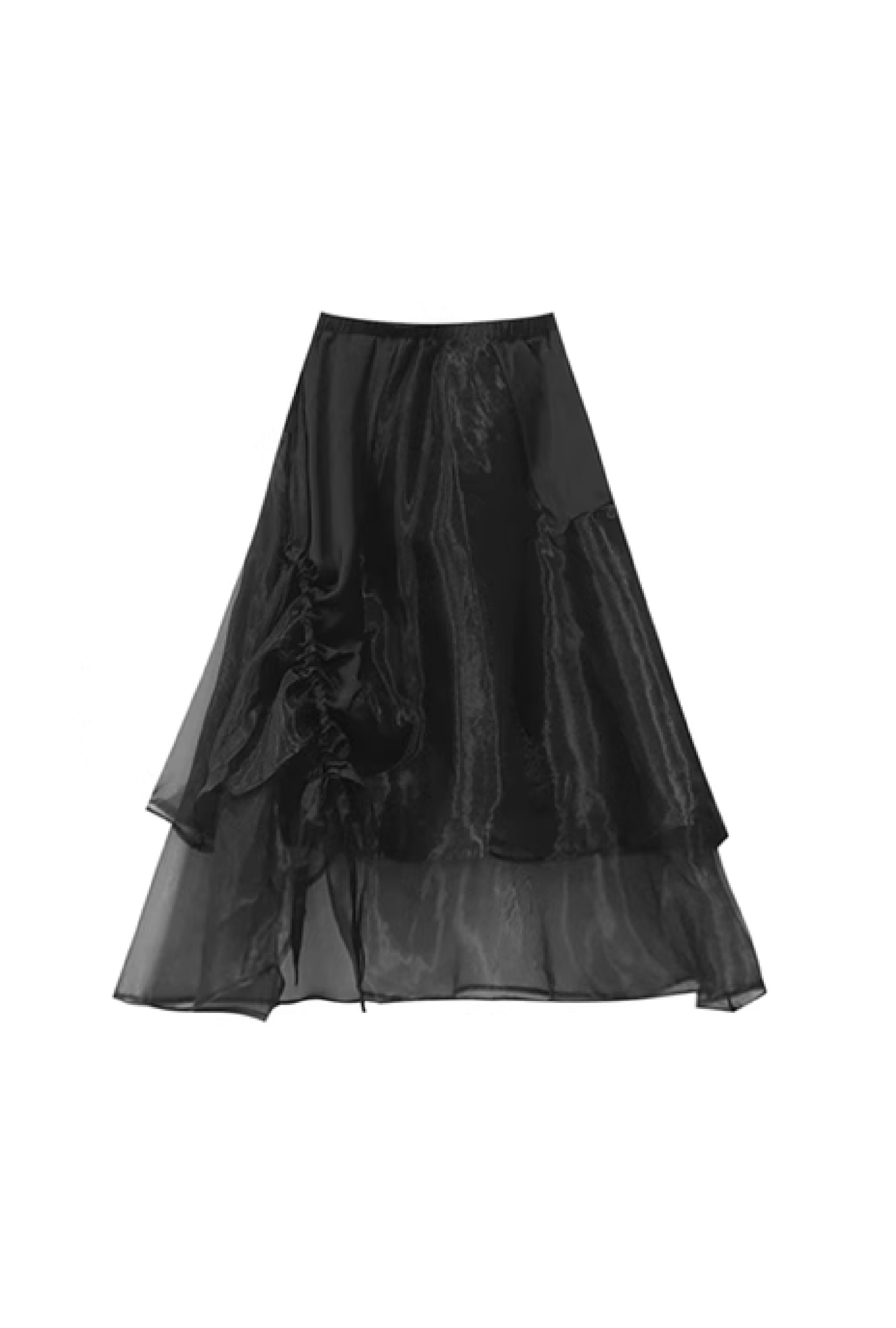 irregular sheer skirt