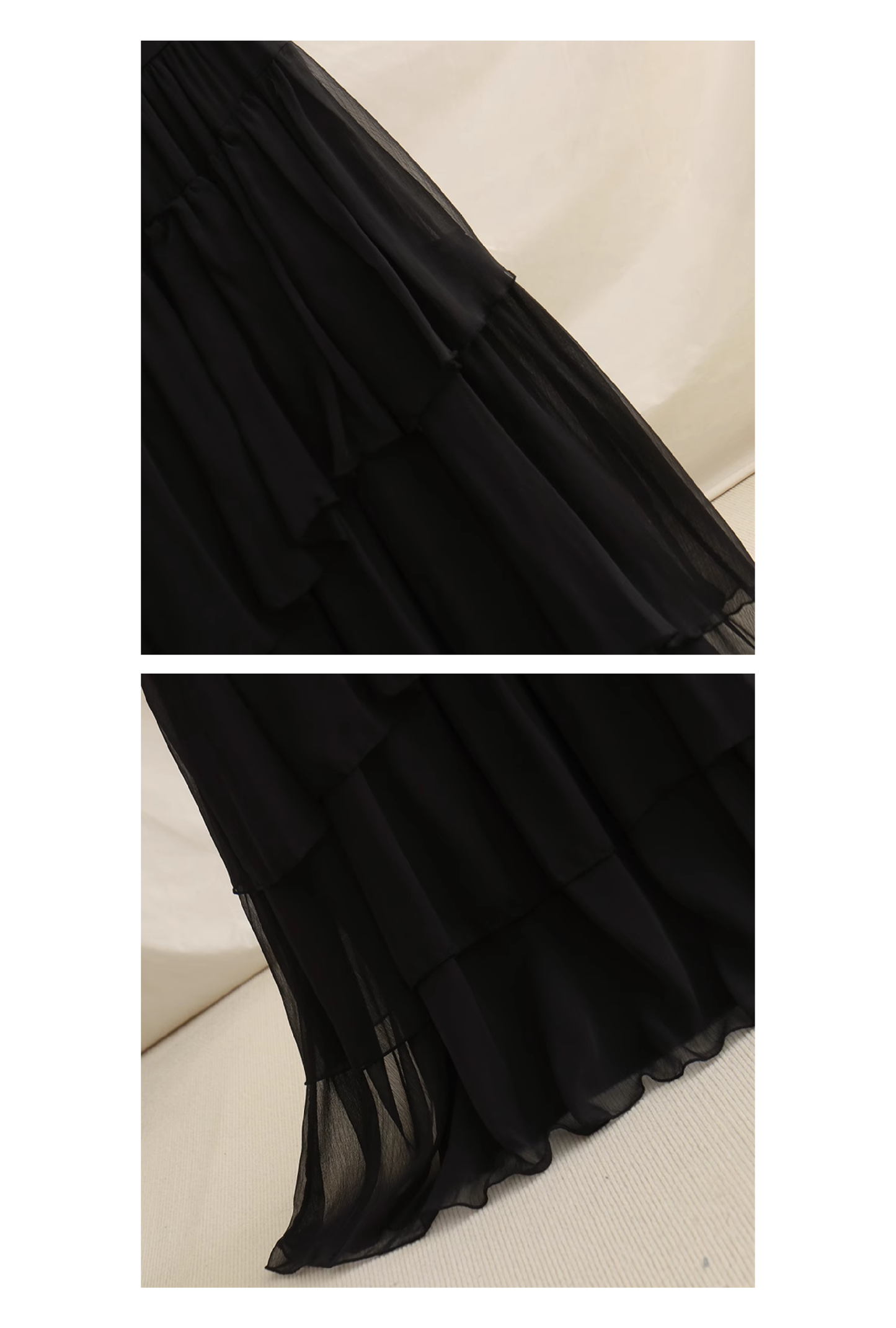 irregular chiffon skirt