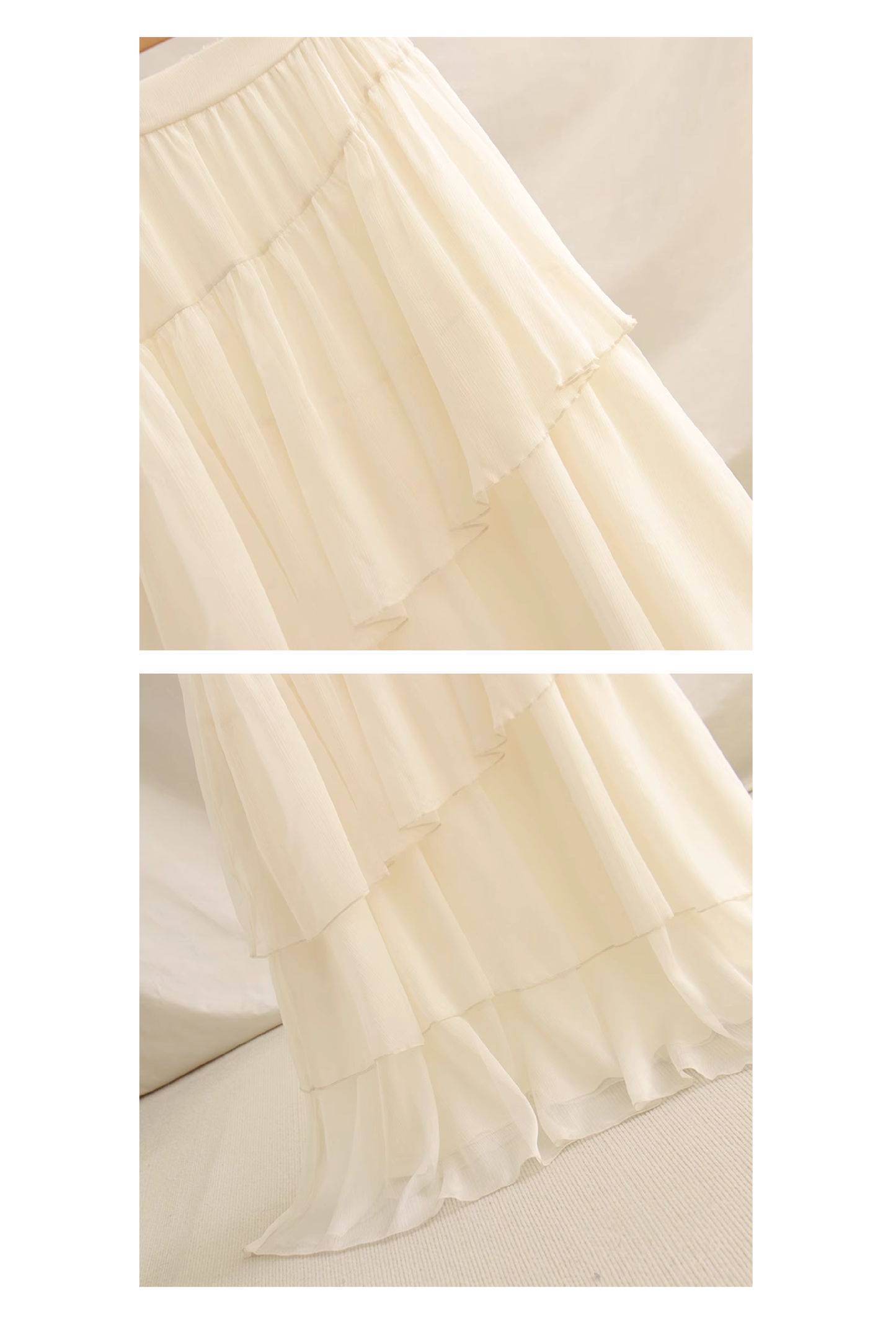 irregular chiffon skirt